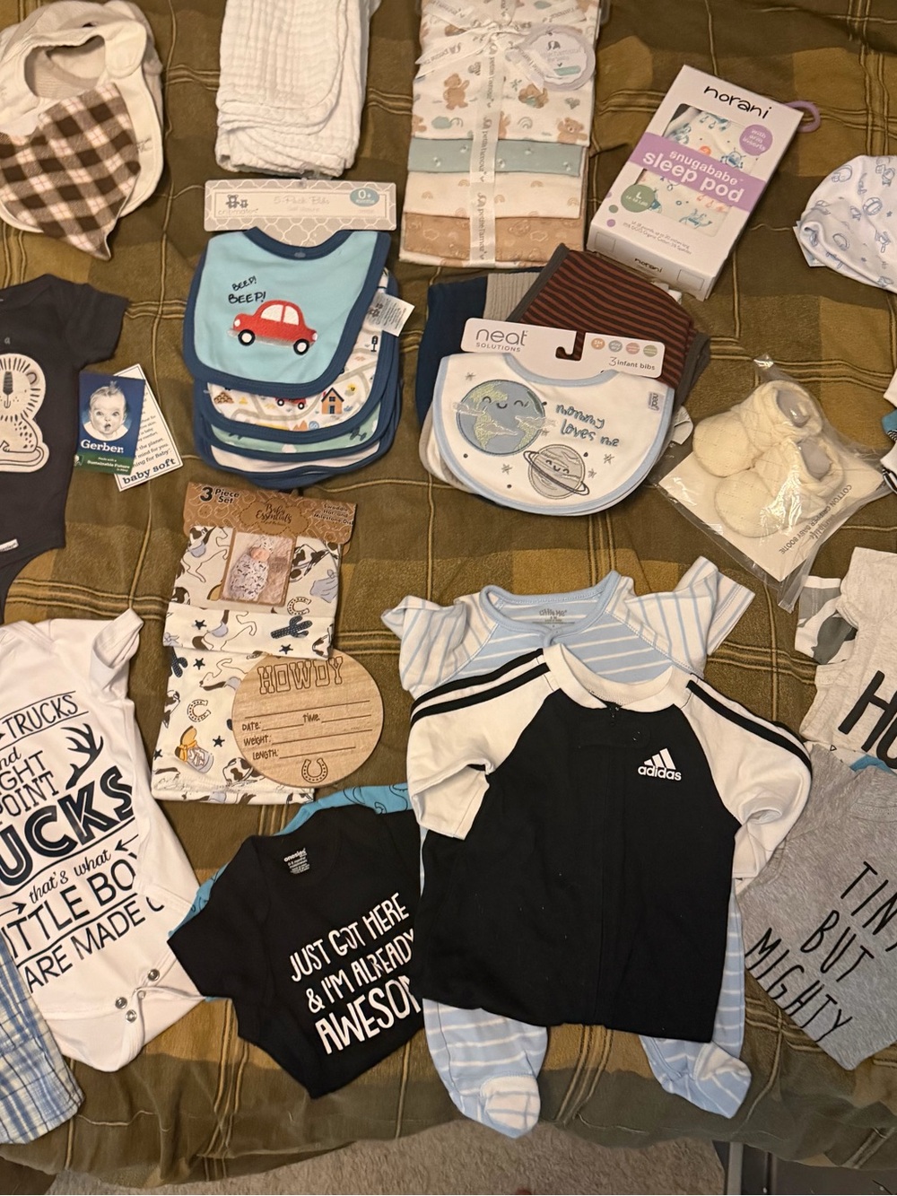 Multiples Baby Clothing Bundle in Blue, White, Black, Beige